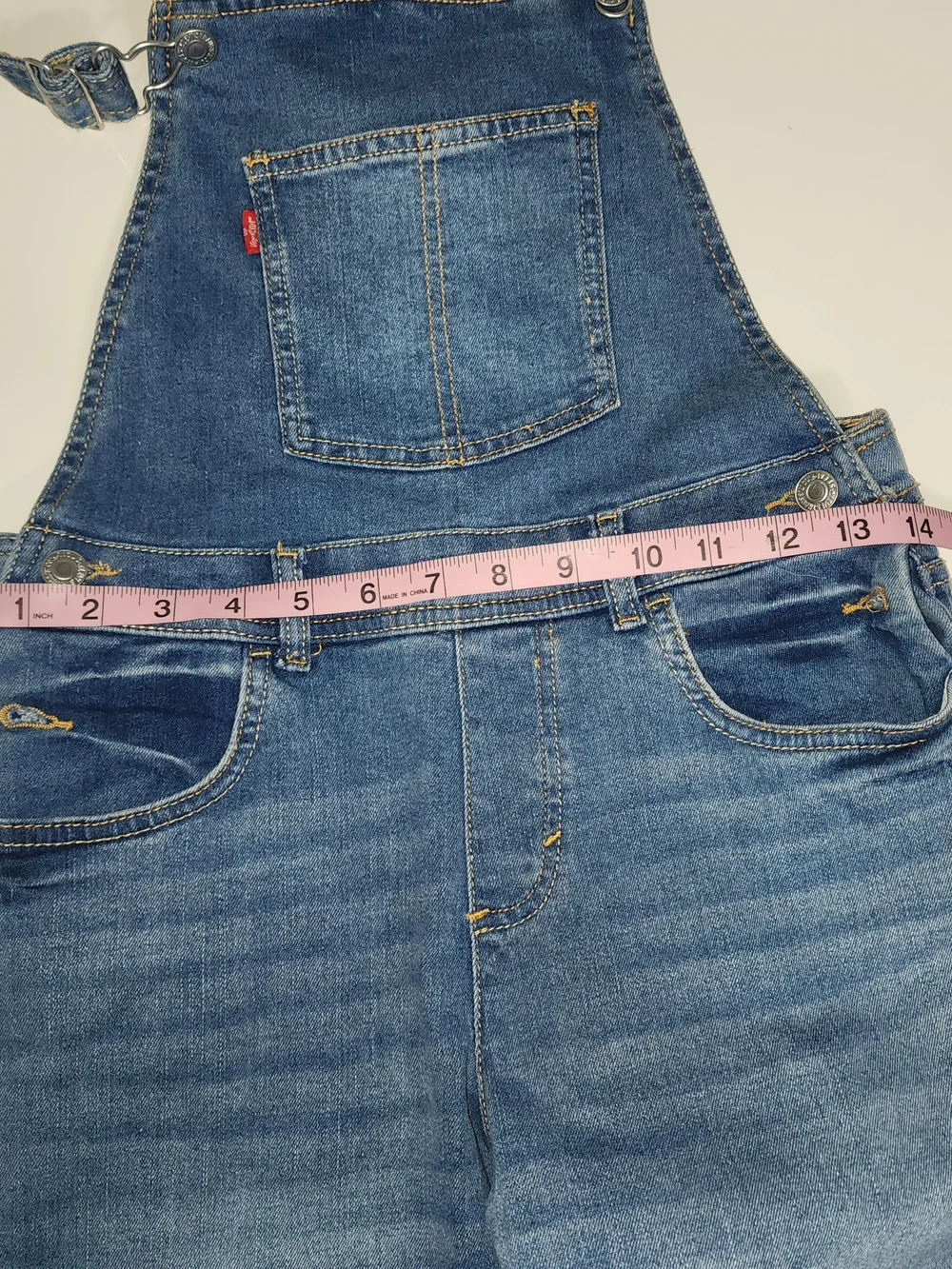 Blue Denim Girls Overalls - Levis Size 14 Youth